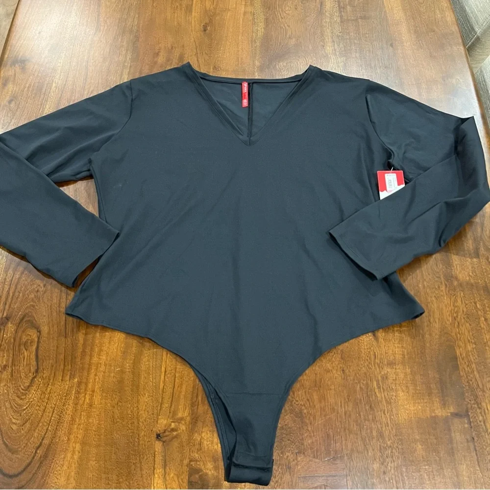 Spanx Suit Yourself Long Sleeve Thong Bodysuit Size 3X - Picture 3 of 9